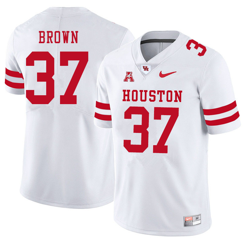 Men #37 Terrell Brown Houston Cougars College Football Jerseys Sale-White